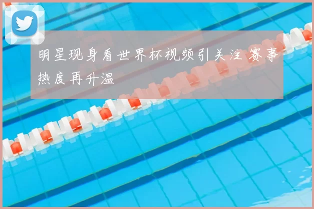 明星现身看世界杯视频引关注 赛事热度再升温